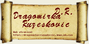 Dragomirka Ružesković vizit kartica